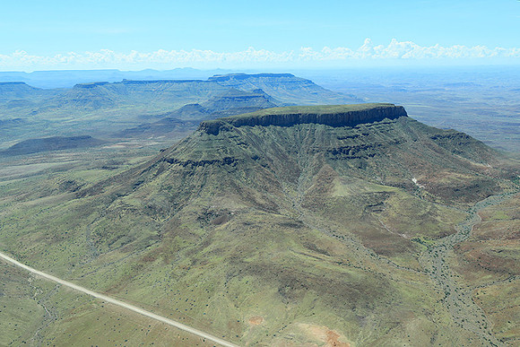 Flying over Namibia