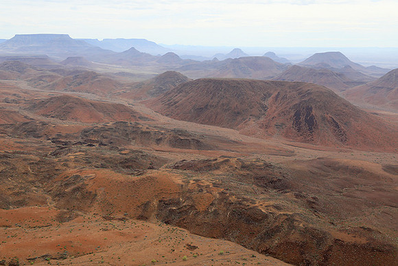 Flying over Namibia