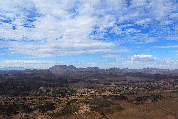Flying over Namibia