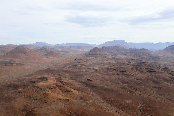 Flying over Namibia