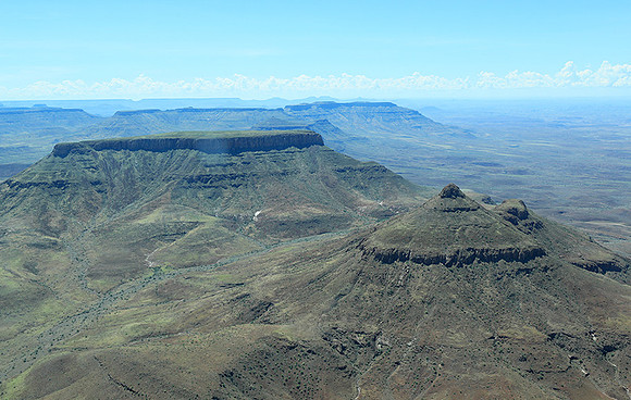 Flying over Namibia