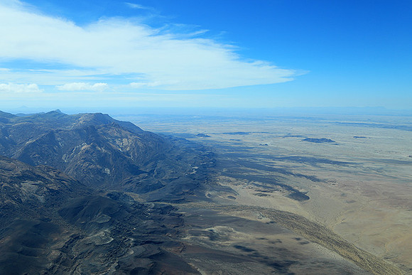 Flying over Namibia