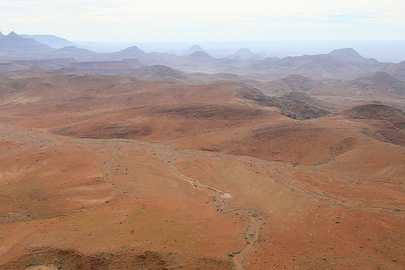Flying over Namibia