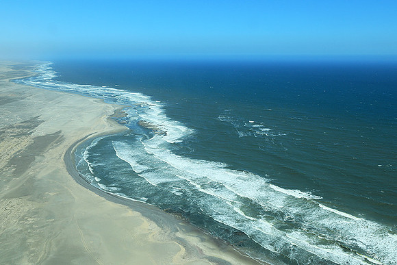 Flying over Namibia