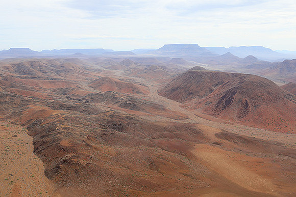 Flying over Namibia