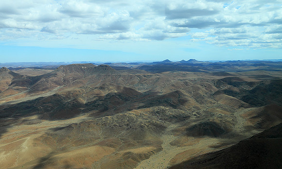 Flying over Namibia