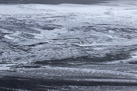 Helicopter flight ove Makgadikgadi salt pan