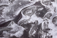 Helicopter flight ove Makgadikgadi salt pan