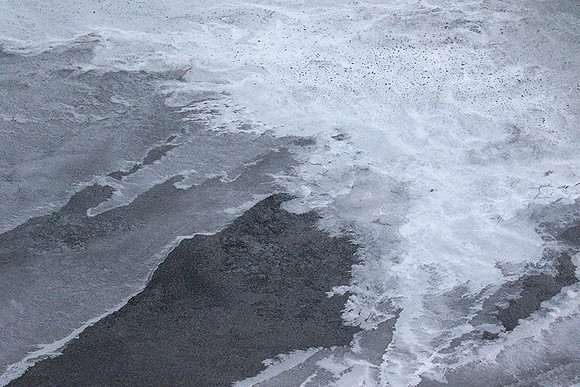 Helicopter flight ove Makgadikgadi salt pan