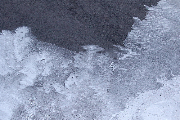 Helicopter flight ove Makgadikgadi salt pan