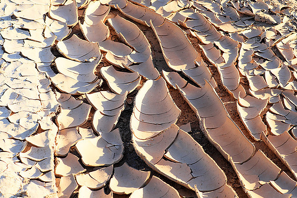 Dry mud in the river bed - Namibia