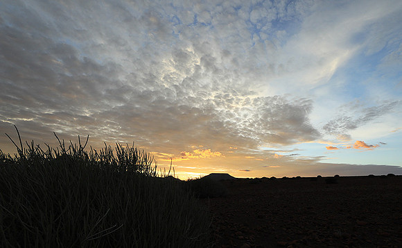 Sunrise in the desert of Palmwag