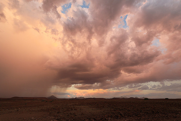 Sunset over Palmwag desert