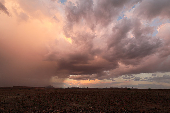 Sunset over Palmwag desert