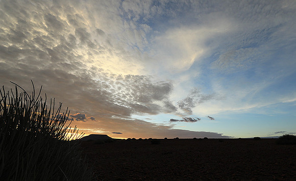 Sunrise in the desert of Palmwag