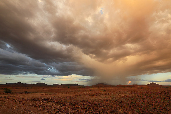 Sunset over Palmwag desert