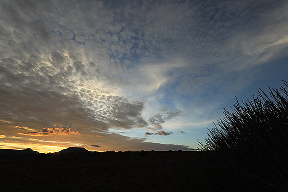 Sunrise in the desert of Palmwag