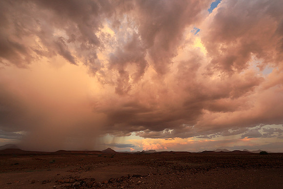 Sunset over Palmwag desert