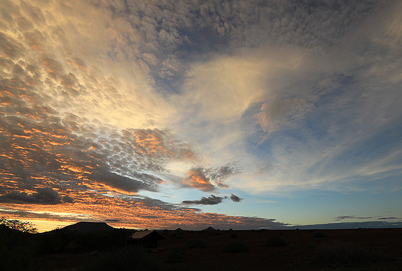 Sunrise in the desert of Palmwag