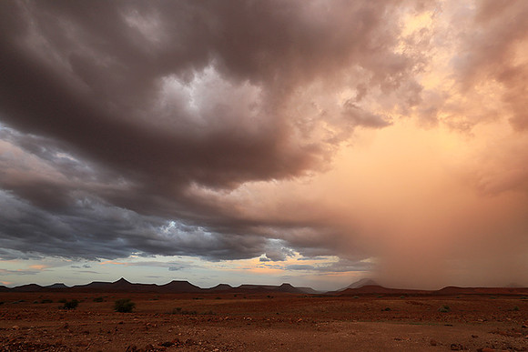 Sunset over Palmwag desert
