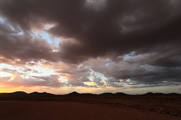 Sunset over Palmwag desert