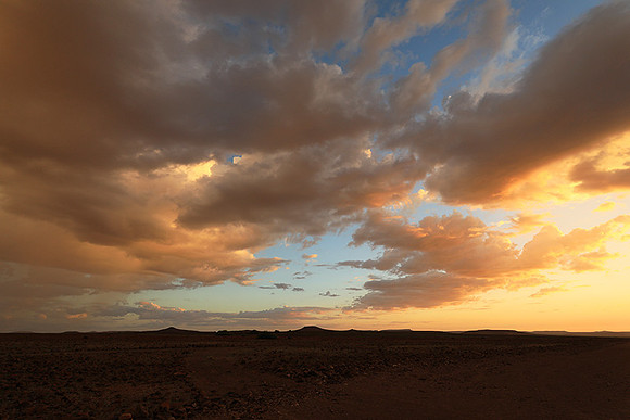Sunset over Palmwag desert