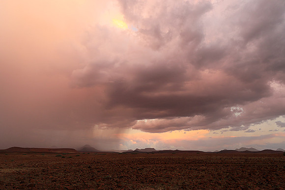 Sunset over Palmwag desert