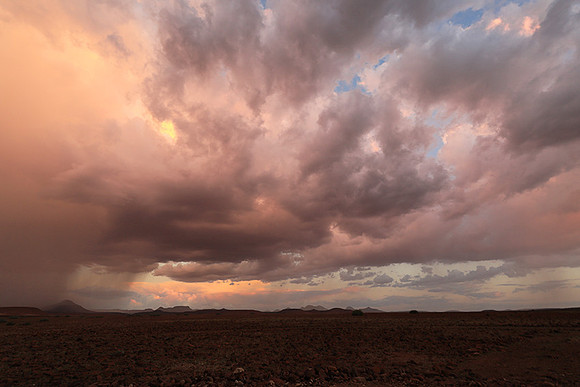 Sunset over Palmwag desert