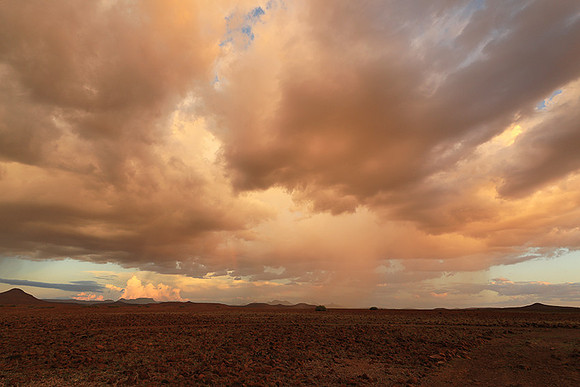 Sunset over Palmwag desert