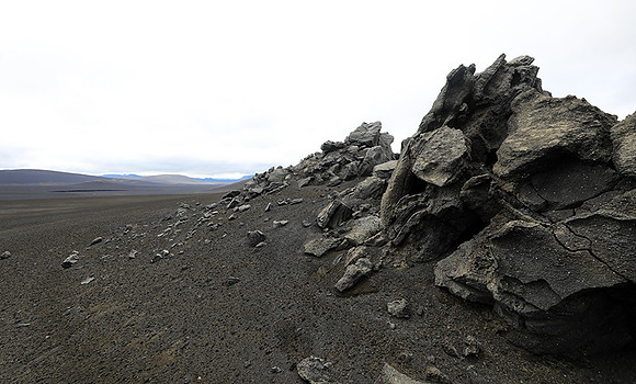 Lava field in the Highlands