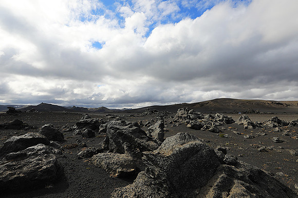 Lava field in the Highlands
