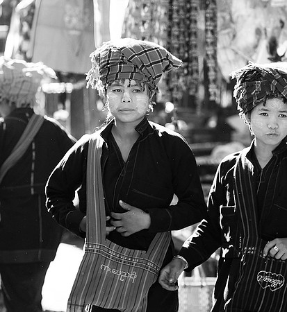 Outdoor market near lake Inle