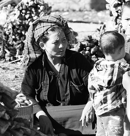 Outdoor market near lake Inle