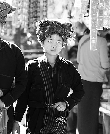 Outdoor market near lake Inle