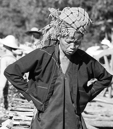 Outdoor market near lake Inle