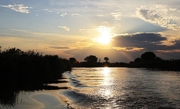 Sunset - Delta of Okavango