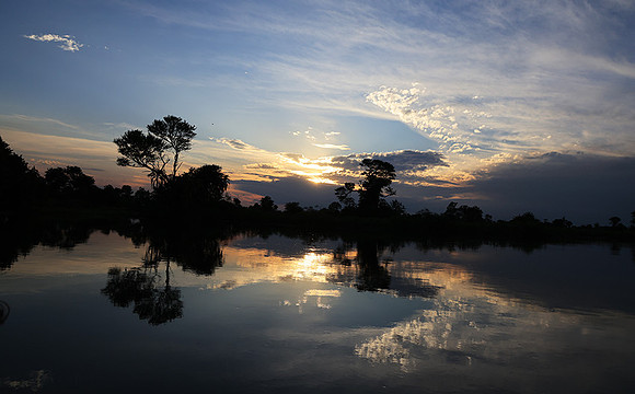 Sunset - Delta of Okavango
