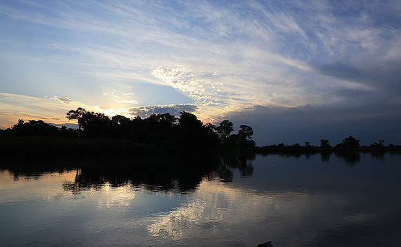 Sunset - Delta of Okavango