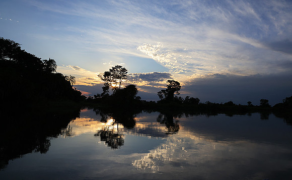 Sunset - Delta of Okavango