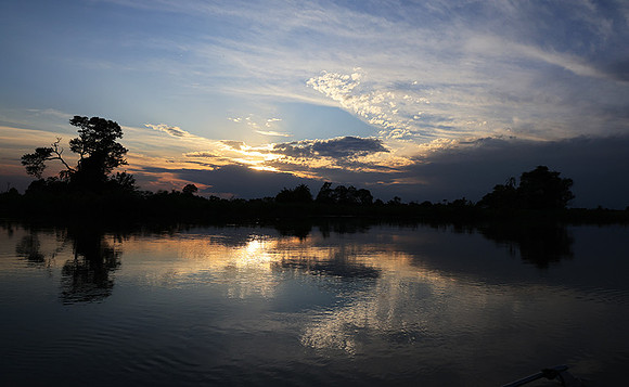 Sunset - Delta of Okavango